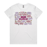 XS / White / Large Front Design Mum's Vocab 👩💬 – Women's T Shirt