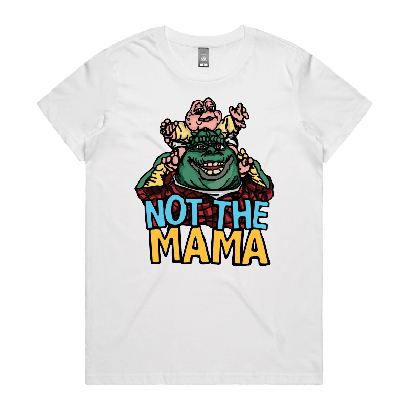 XS / White / Large Front Design Not The Mama 🦕🍳 - Women's T Shirt