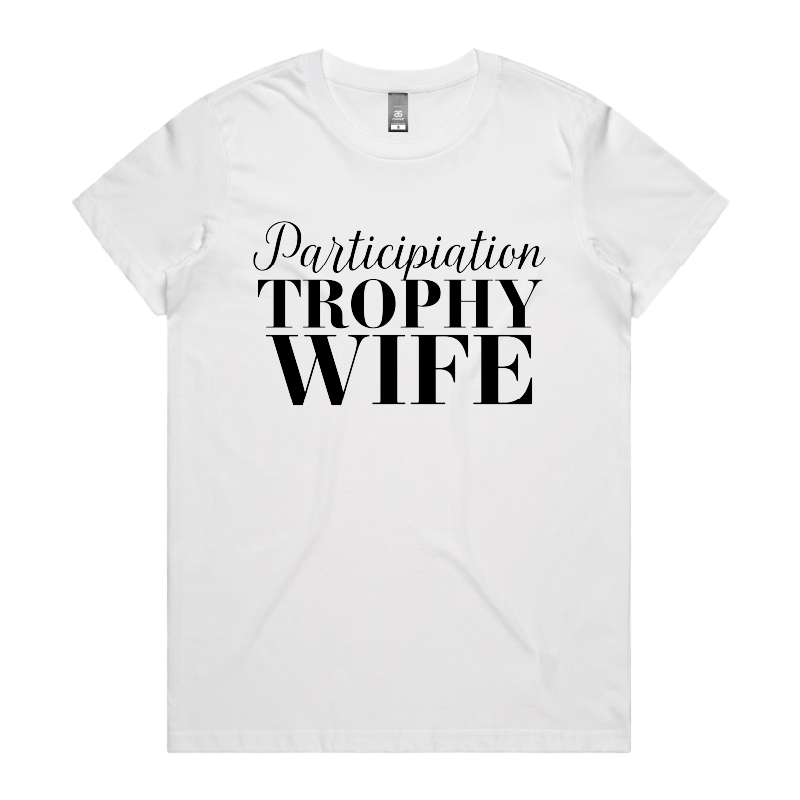 XS / White / Large Front Design Participation Wife 👩🥈 – Women's T Shirt