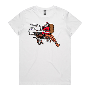 XS / White / Large Front Design Prawndolph 🦐🦌 - Women's T Shirt