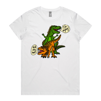 XS / White / Large Front Design Pull My Hair 🦖🦕 – Women's T Shirt