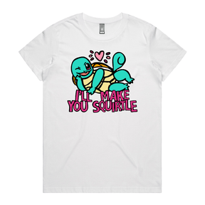 XS / White / Large Front Design Squirtle Love ❤️💦 – Women's T Shirt