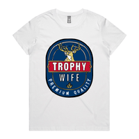 XS / White / Large Front Design Trophy Wife 2heys 🍺🏆 – Women's T Shirt