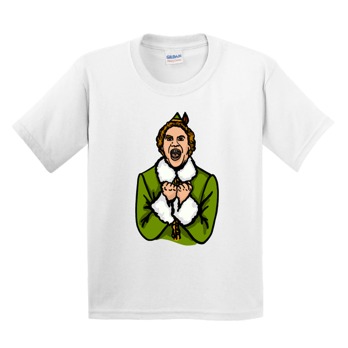 XS / White / Large Front Design Will Ferrell Elf Christmas 🧝🎄 - Youth T Shirt
