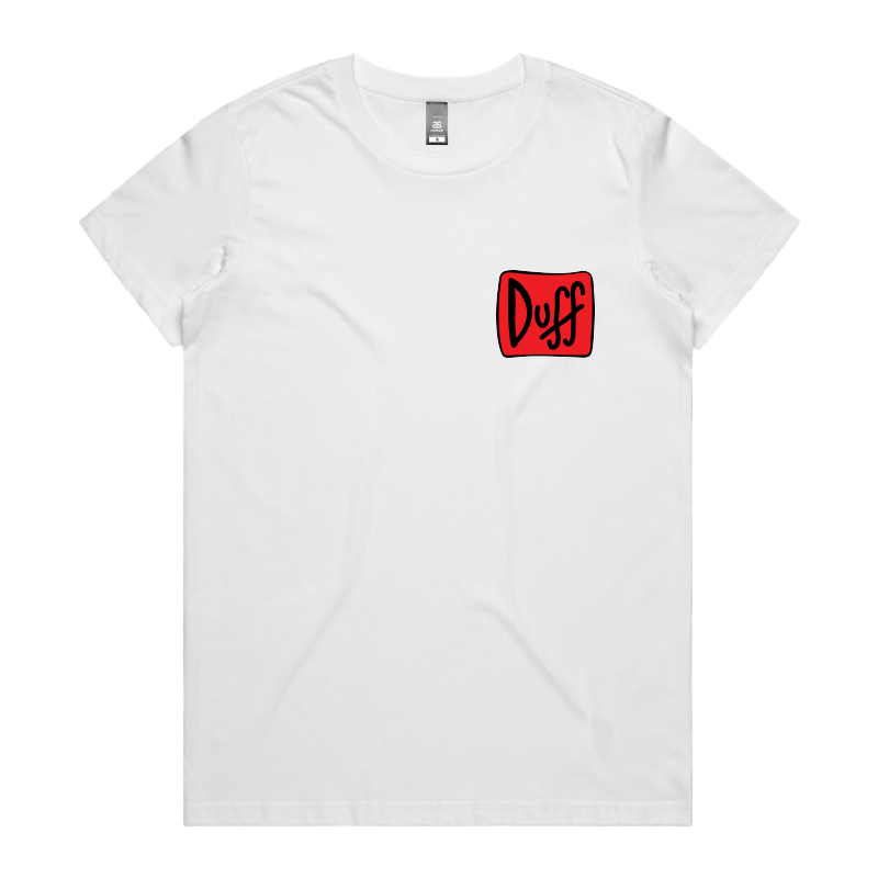 XS / White / Small Front Design Duff 👨‍🦲🍻 - Women's T Shirt