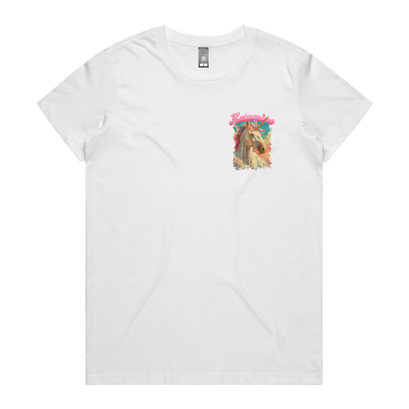 XS / White / Small Front Design Ketamine Unicorn 💉🦄 - Women's T Shirt