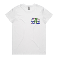 XS / White / Small Front Design Love You This Much 🦕📏 – Women's T Shirt