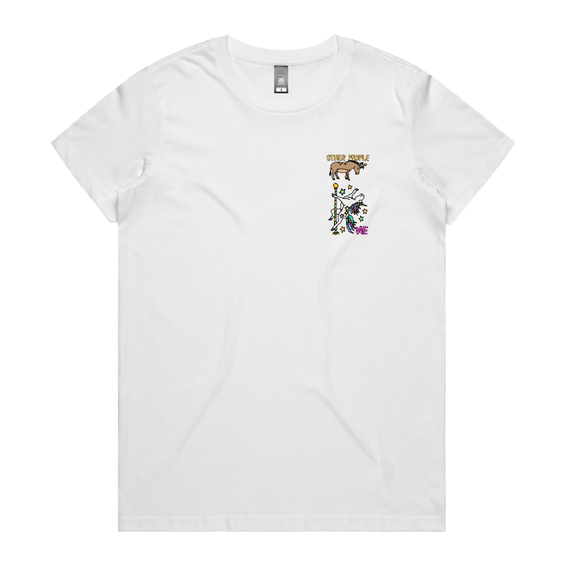 XS / White / Small Front Design Not Like The Others  🐴🦄 – Women's T Shirt