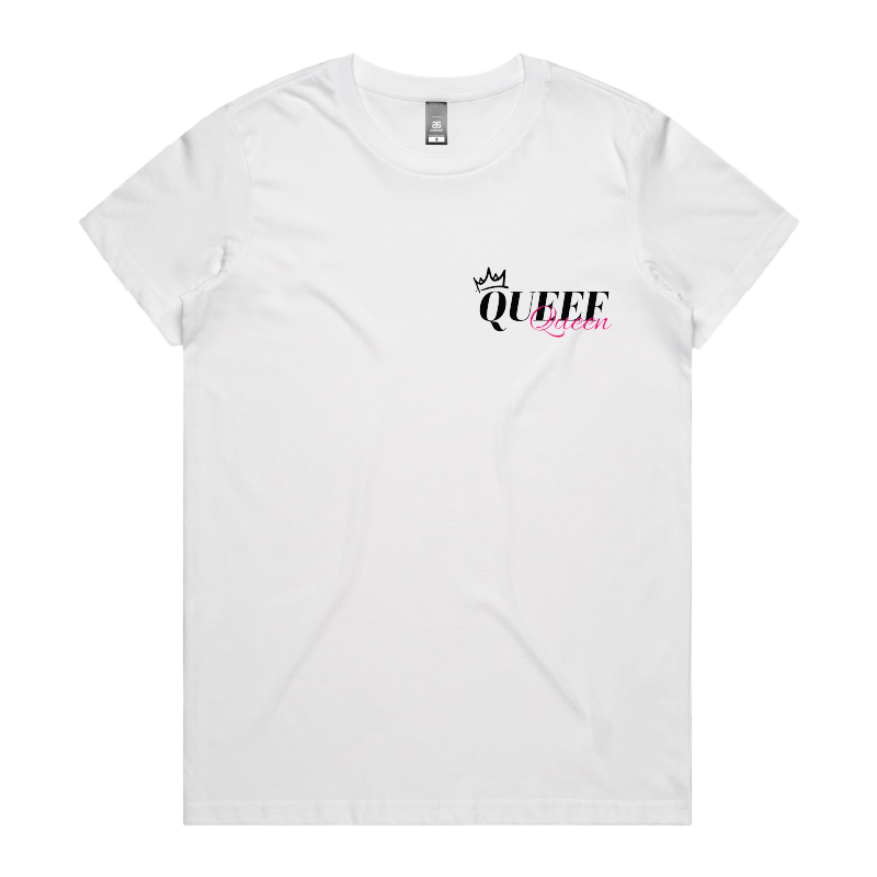 XS / White / Small Front Design Queef Queen 💨👑 - Women's T Shirt