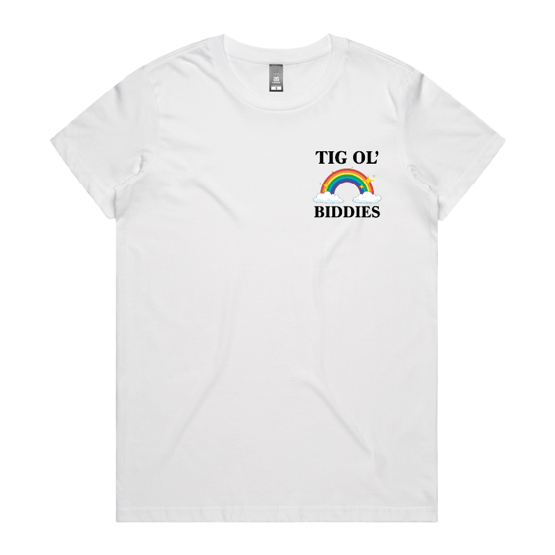 XS / White / Small Front Design Tig Ol’ Biddies 🍒🤤 - Women's T Shirt