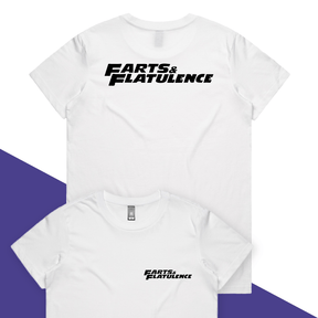 XS / White / Small Front & Large Back Design Farts & Flatuence 🏆💨 - Women's T Shirt