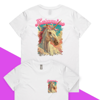 XS / White / Small Front & Large Back Design Ketamine Unicorn 💉🦄 - Women's T Shirt