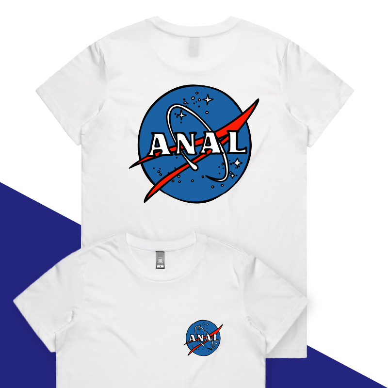 XS / White / Small Front & Large Back Design N-ASS-A 🪐 – Women's T Shirt