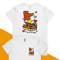 XS / White / Small Front & Large Back Design Nugget Love 🍗💞 – Women's T Shirt