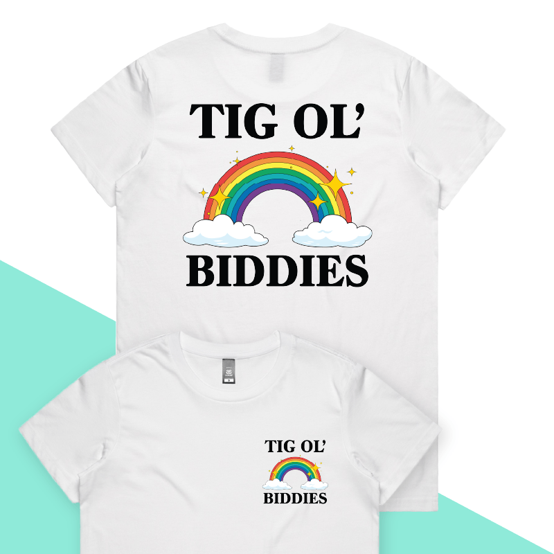 XS / White / Small Front & Large Back Design Tig Ol’ Biddies 🍒🤤 - Women's T Shirt
