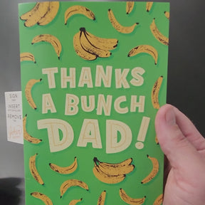 Endless Thank You Dad 🍌🔊 - Joker Greeting Prank Card (Glitter + Sound)