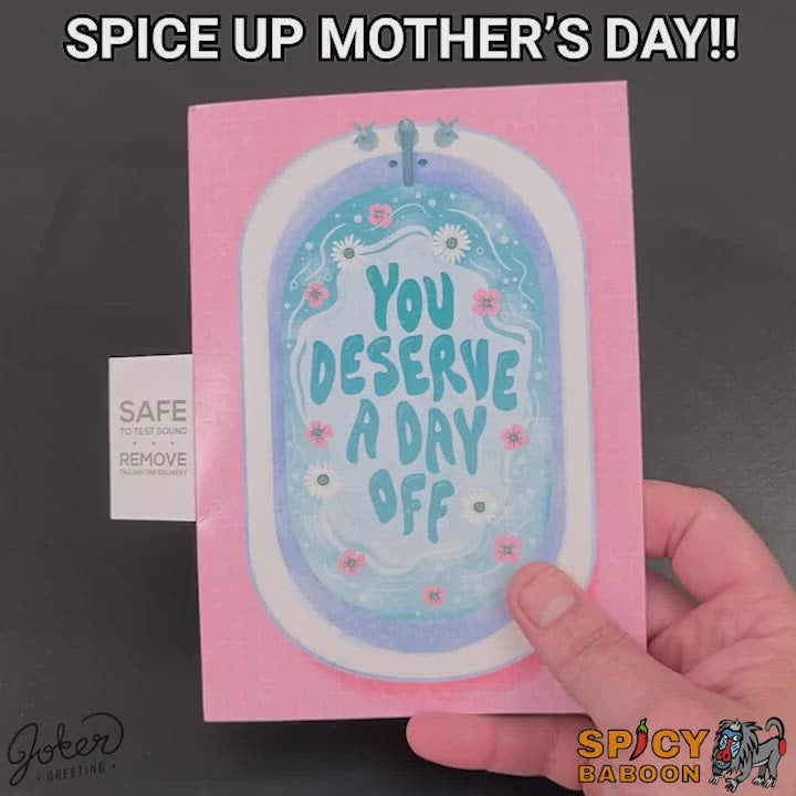 Mother's Day Endless Mum, Mummy, Mamma! 🔊 - Joker Greeting Prank Card (Glitter + Sound)