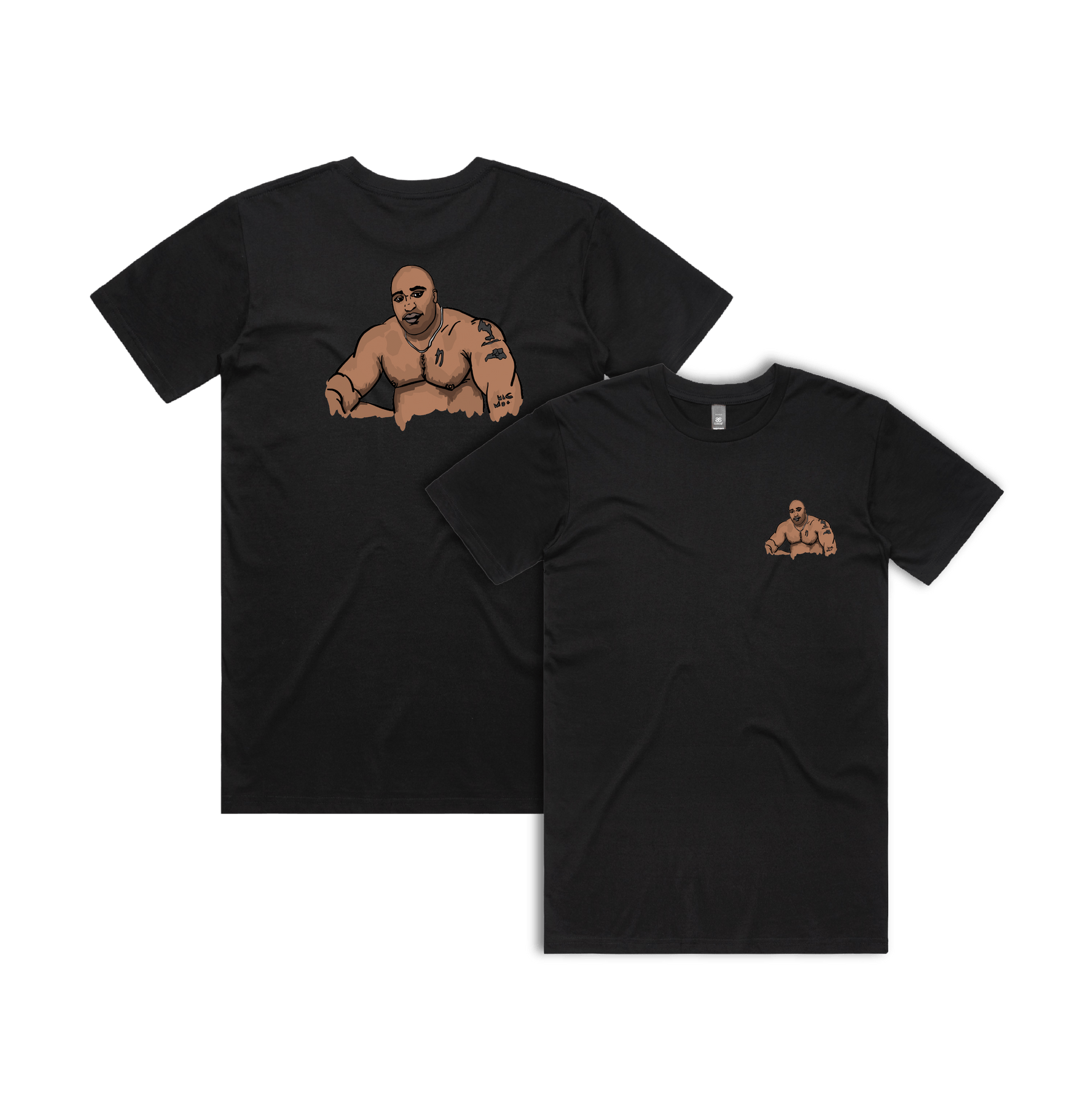 S / Black / Small Front & Large Back Design Big Barry 🍆 - Men's T Shirt