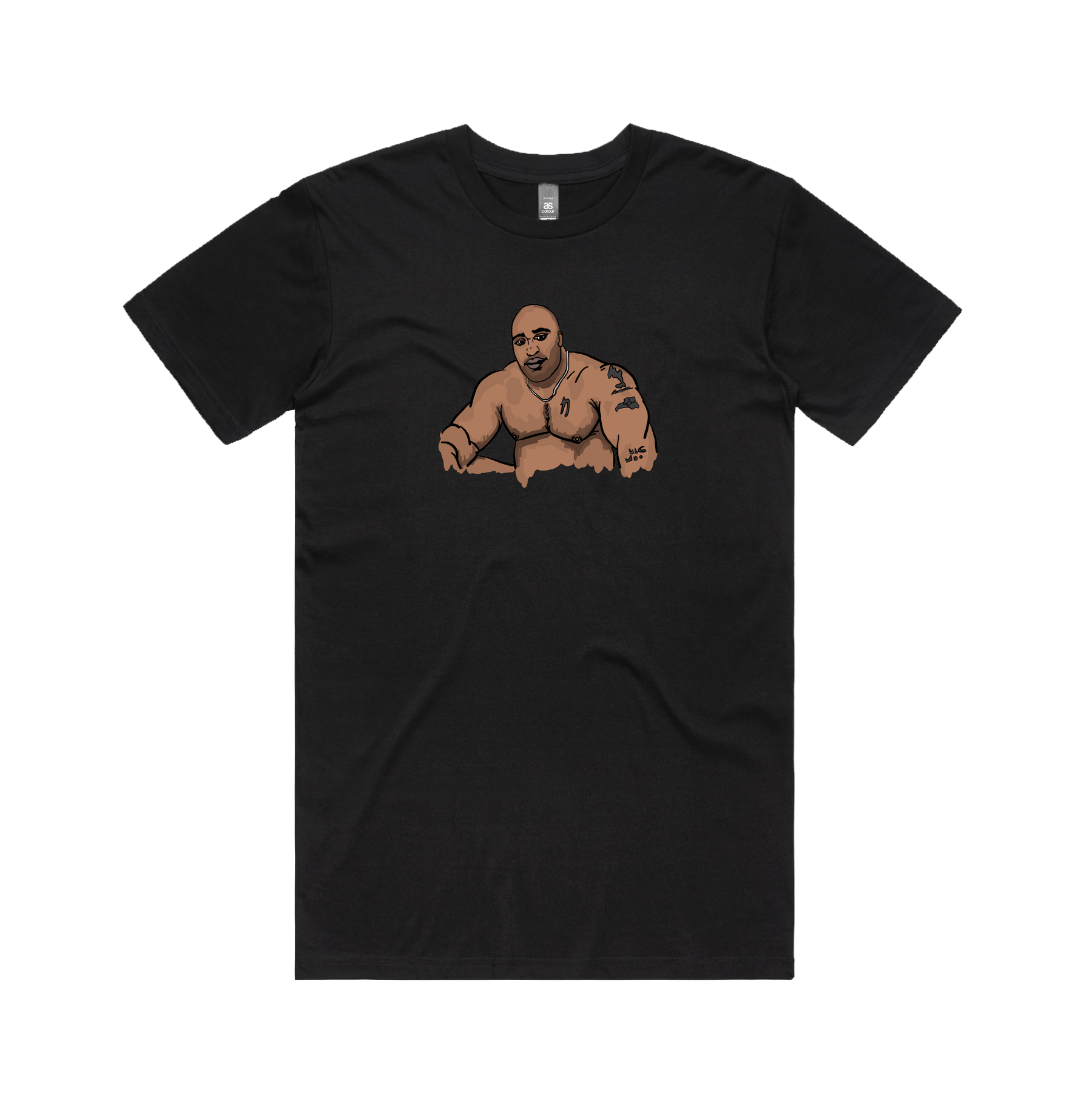 S / Black / Large Front Design Big Barry 🍆 - Men's T Shirt