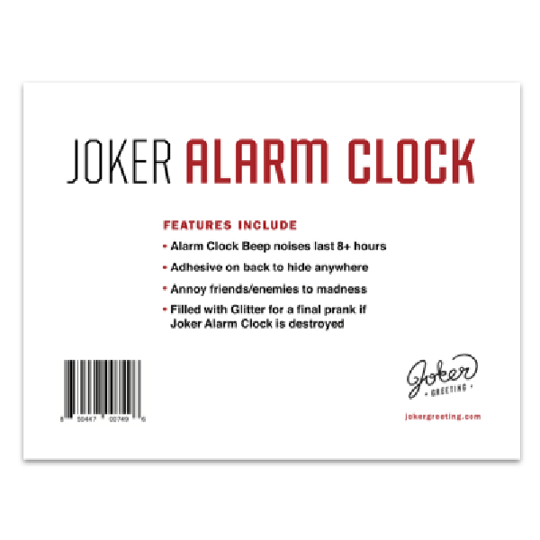 Alarm Clock ⏰🔊 - Joker Hiding Noise Prank (Sound + Glitter)