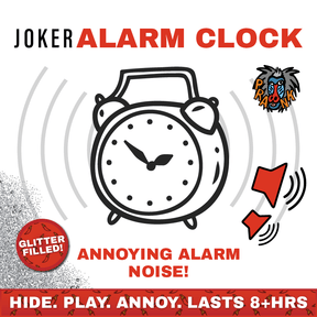 Alarm Clock ⏰🔊 - Joker Hiding Noise Prank (Sound + Glitter)