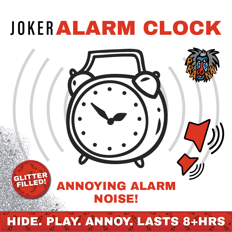 Alarm Clock ⏰🔊 - Joker Hiding Noise Prank (Sound + Glitter)