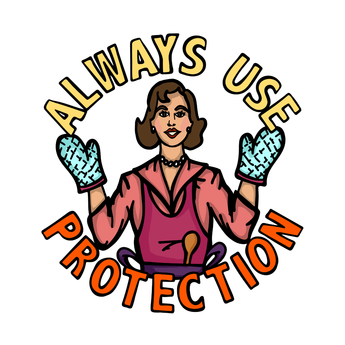 Always Use Protection 🧤 - Women's Crop Top