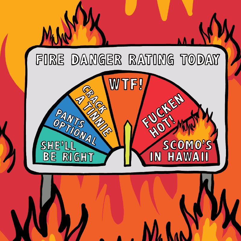 Aussie Fire Danger Rating 🚒 - Stubby Holder
