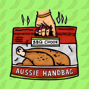 Aussie Handbag 🍗 – Women's Crop Top