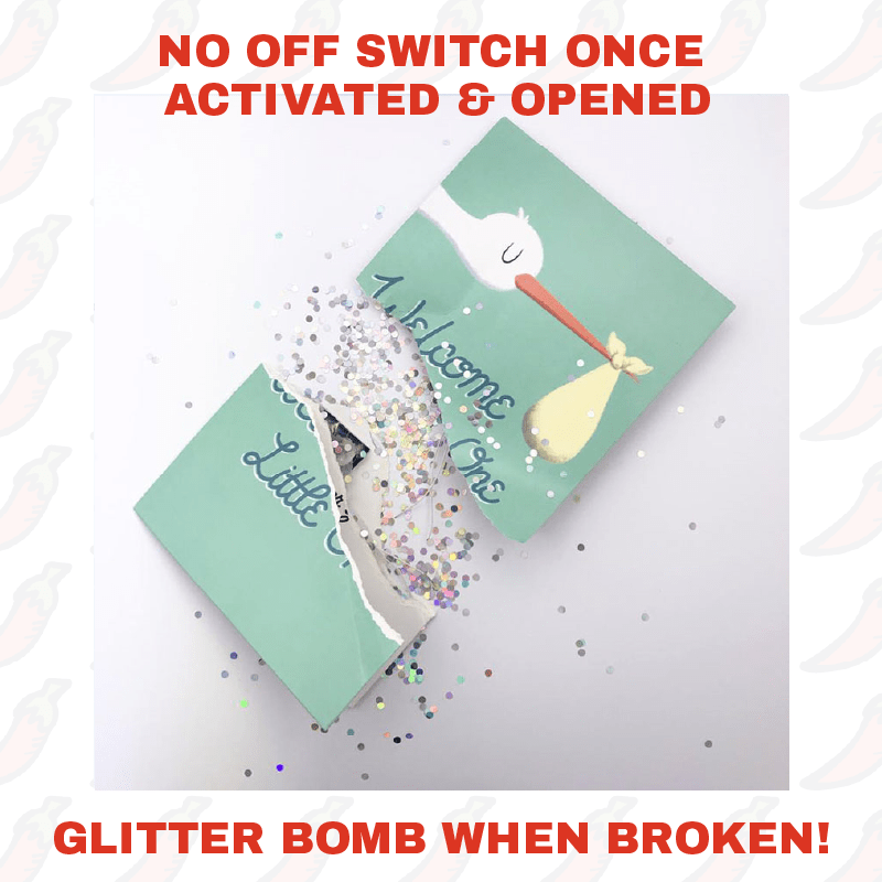 Baby Shower 👼🔊 - Joker Greeting Prank Card (Glitter + Sound)