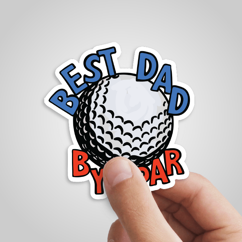 Best Dad By Par Ball ⛳ – Sticker
