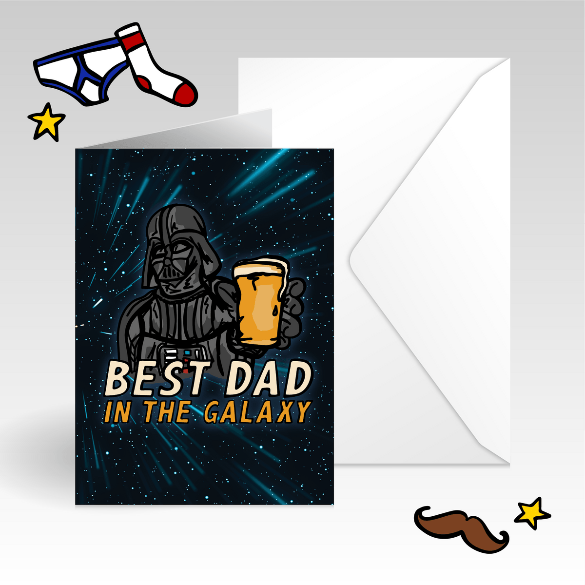 Best Dad in The Galaxy 🌌 - Father's Day Card