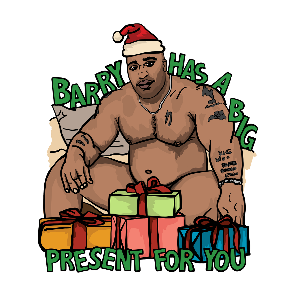 Big Barry Christmas 🍆🎄 - Men's T Shirt