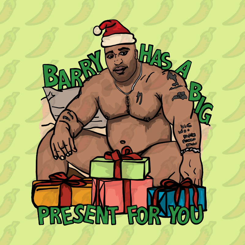 Big Barry Christmas 🍆🎄- Women's Crop Top