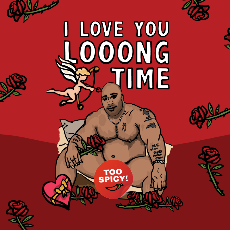 Big Barry Valentine 🌹🍆 - Stubby Holder