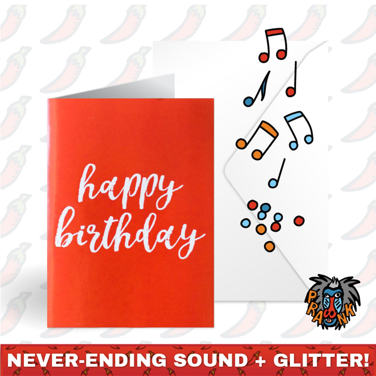 BIRTHDAY ENDLESS CARD 🎂🔊 - JOKER GREETING PRANK CARD (GLITTER + SOUND)