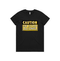 Black / Large Front Design / XS May Contain Alcohol 🍺 - Women's T Shirt