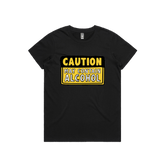 Black / Large Front Design / XS May Contain Alcohol 🍺 - Women's T Shirt