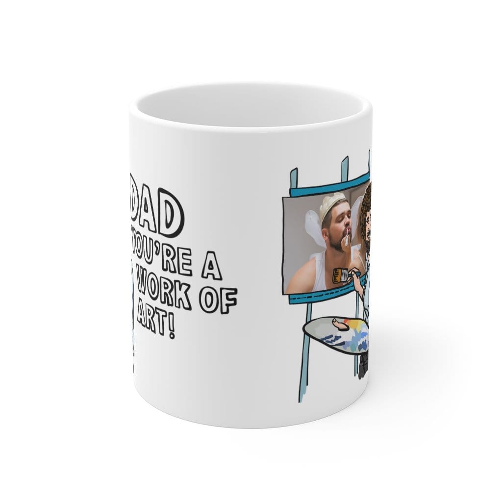 Bob Ross Dad Art 🎨 - Customisable Coffee Mug