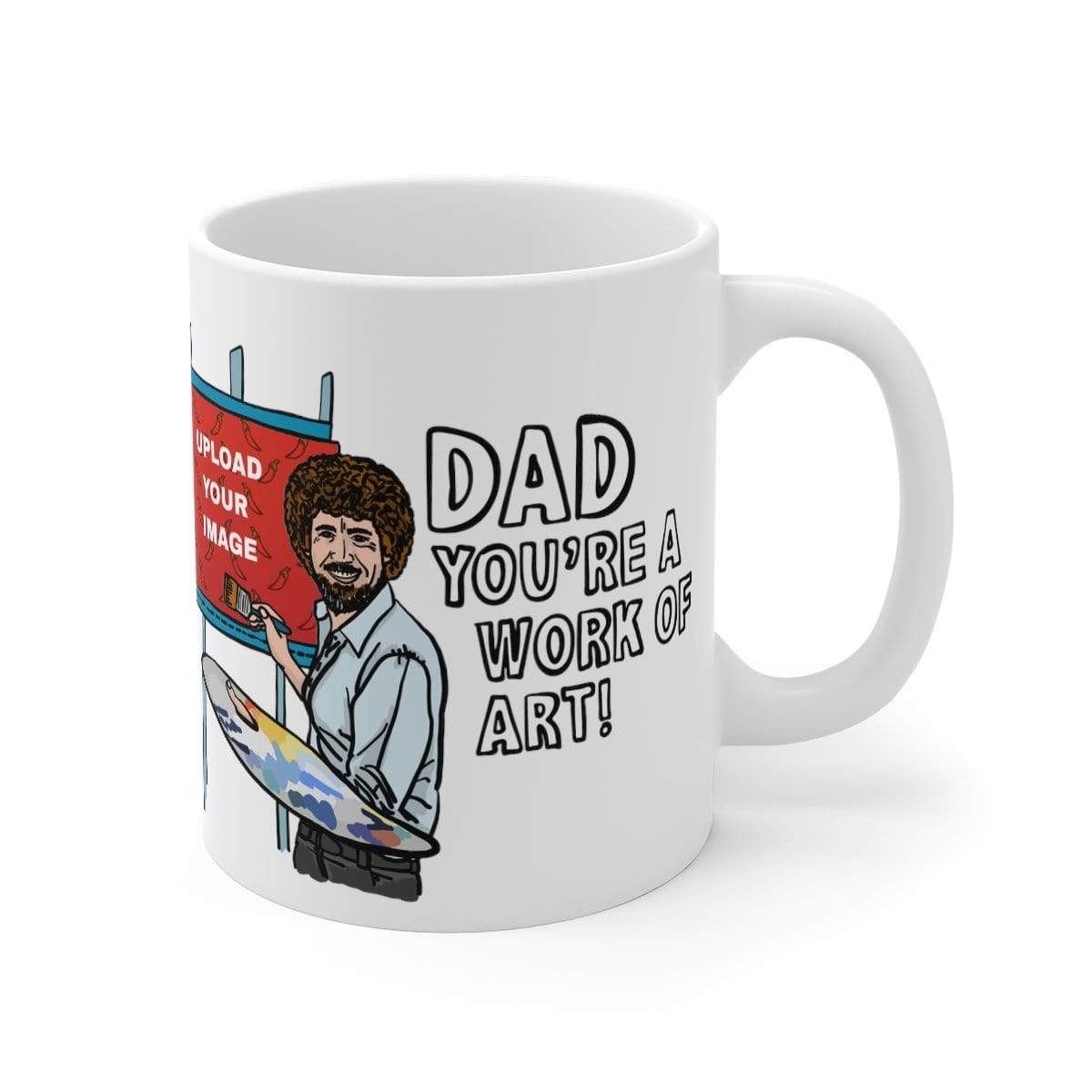 Bob Ross Dad Art 🎨 - Customisable Coffee Mug