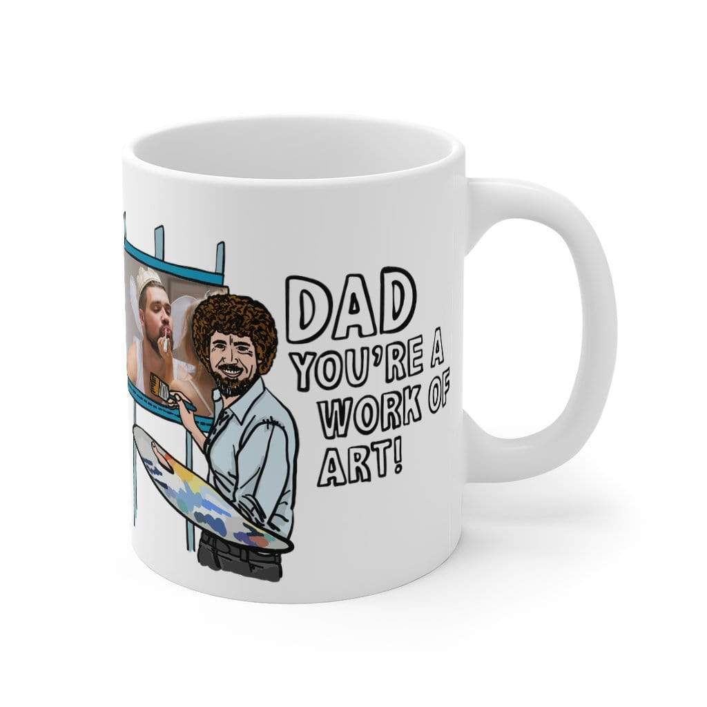 Bob Ross Dad Art 🎨 - Customisable Coffee Mug