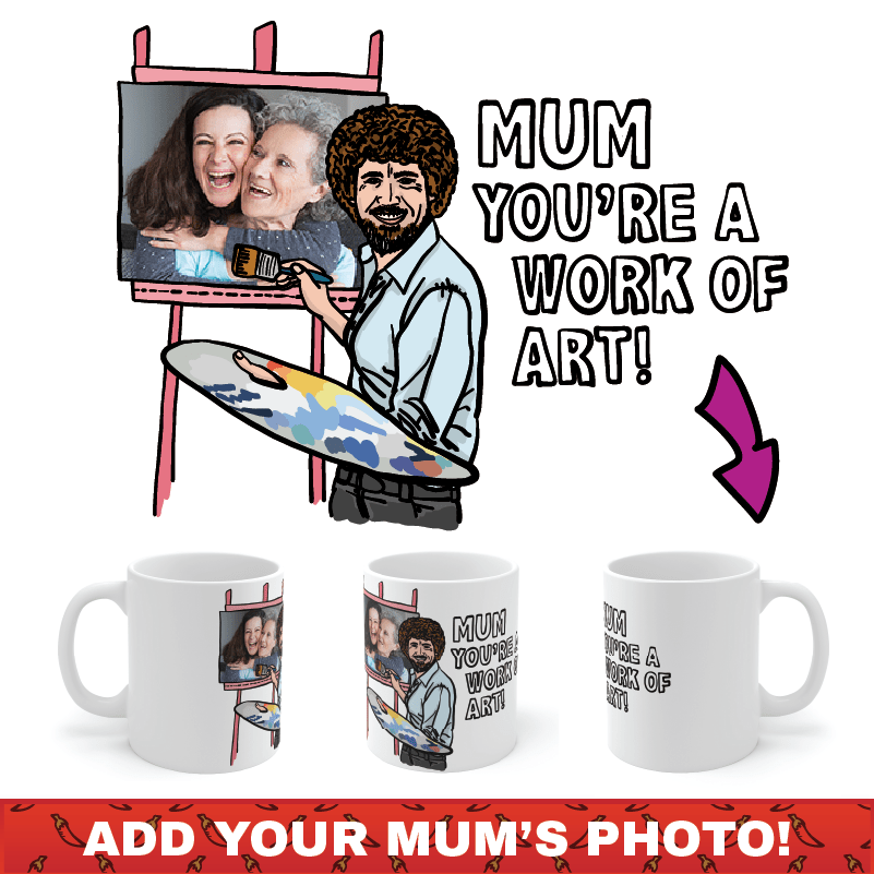 Bob Ross Mum Art 🎨 - Customisable Coffee Mug