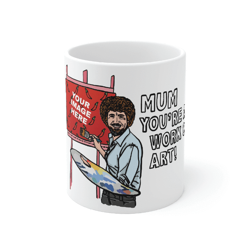 Bob Ross Mum Art 🎨 - Customisable Coffee Mug