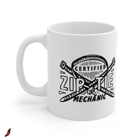 Certified Ziptie Mechanic 🔧 – Coffee Mug
