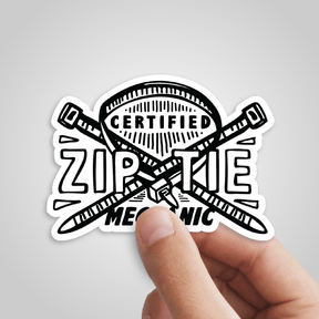 Certified Ziptie Mechanic 🔧 – Sticker