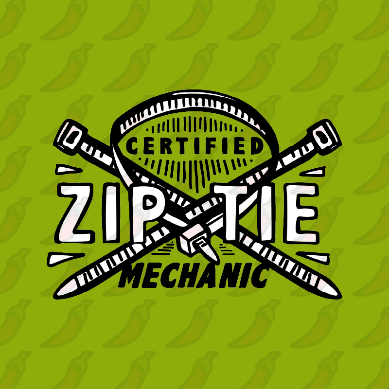 Certified Ziptie Mechanic 🔧 – Stubby Holder