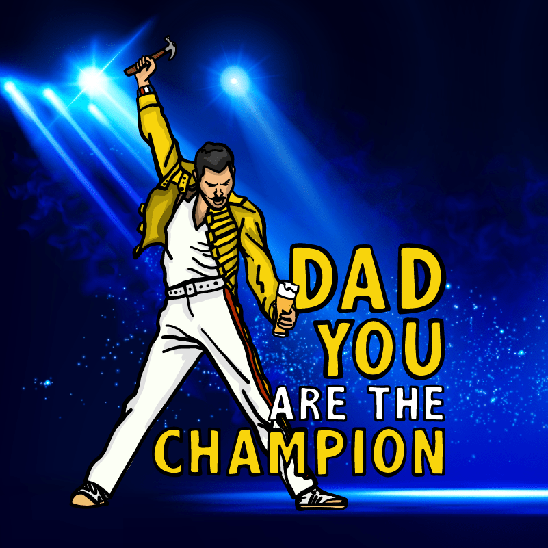 Champion Dad 🎤 - Stubby Holder