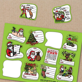 Christmas Assorted Sticker Gift Tags 🎄🏷️ - A5 Sticker Sheet