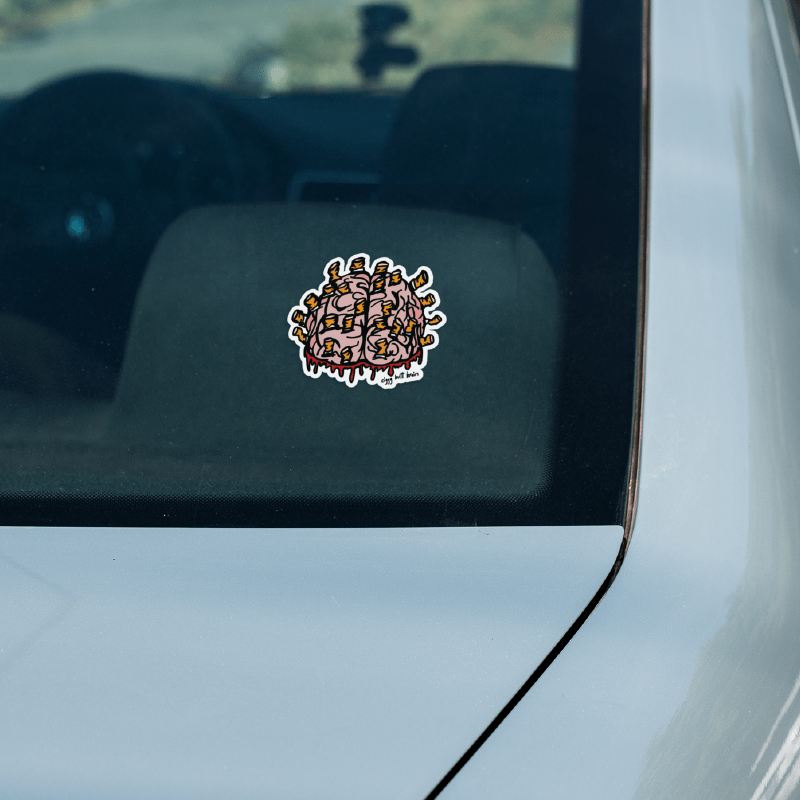 Ciggy Butt-Brain 🚬🧠 - Sticker