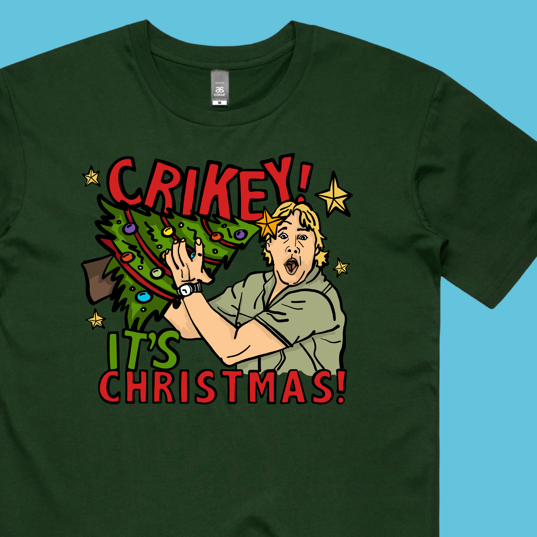 Crikey It’s Christmas 🐊🎄 - Men's T Shirt